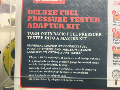 S.U.R. & R. FPT290 Deluxe Fuel Pressure Tester Adapter Kit