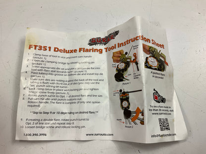 NEW OPEN BOX - SUR&R FT351 High Speed Super Duty Flaring Tool, 3/16'' To 3/8''