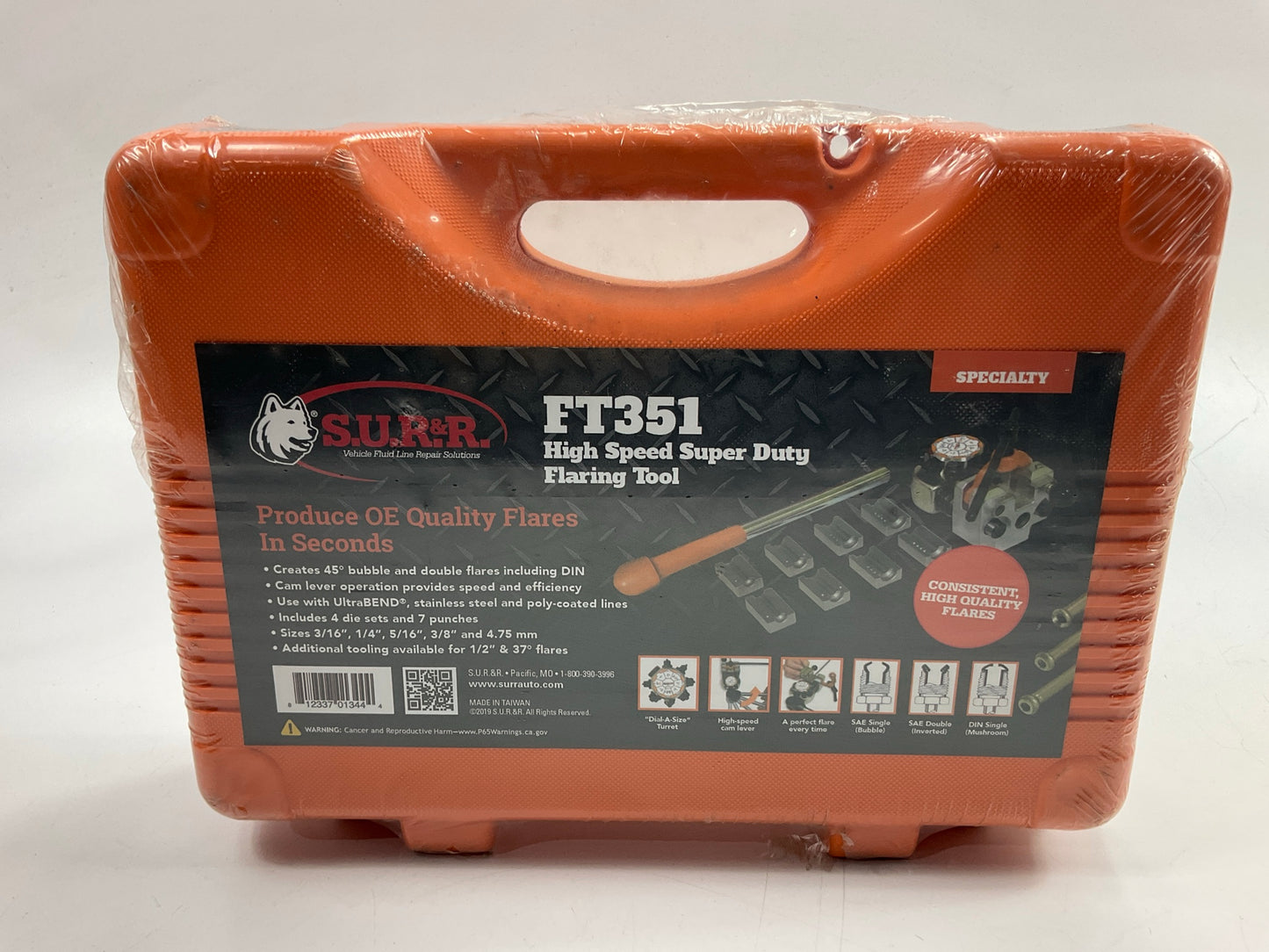 SUR&R Auto Parts FT351 High Speed Super Duty Flaring Tool, 3/16'' To 3/8''