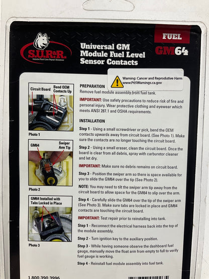 SUR&R - GM64 Fuel Tank Sending Unit Kit Sensor Contact Component