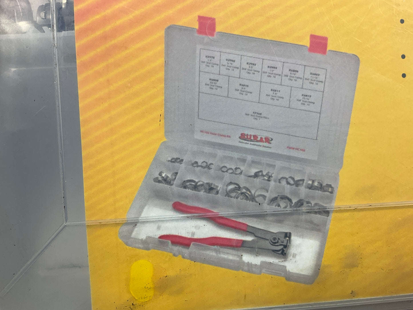 SUR&R HC102 100pc Positive Seal Hose Clamp Set With Clamp Plier Tool