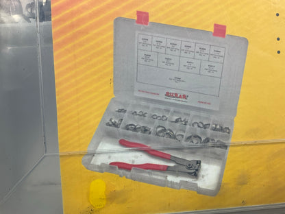 SUR&R HC102 100pc Positive Seal Hose Clamp Set With Clamp Plier Tool