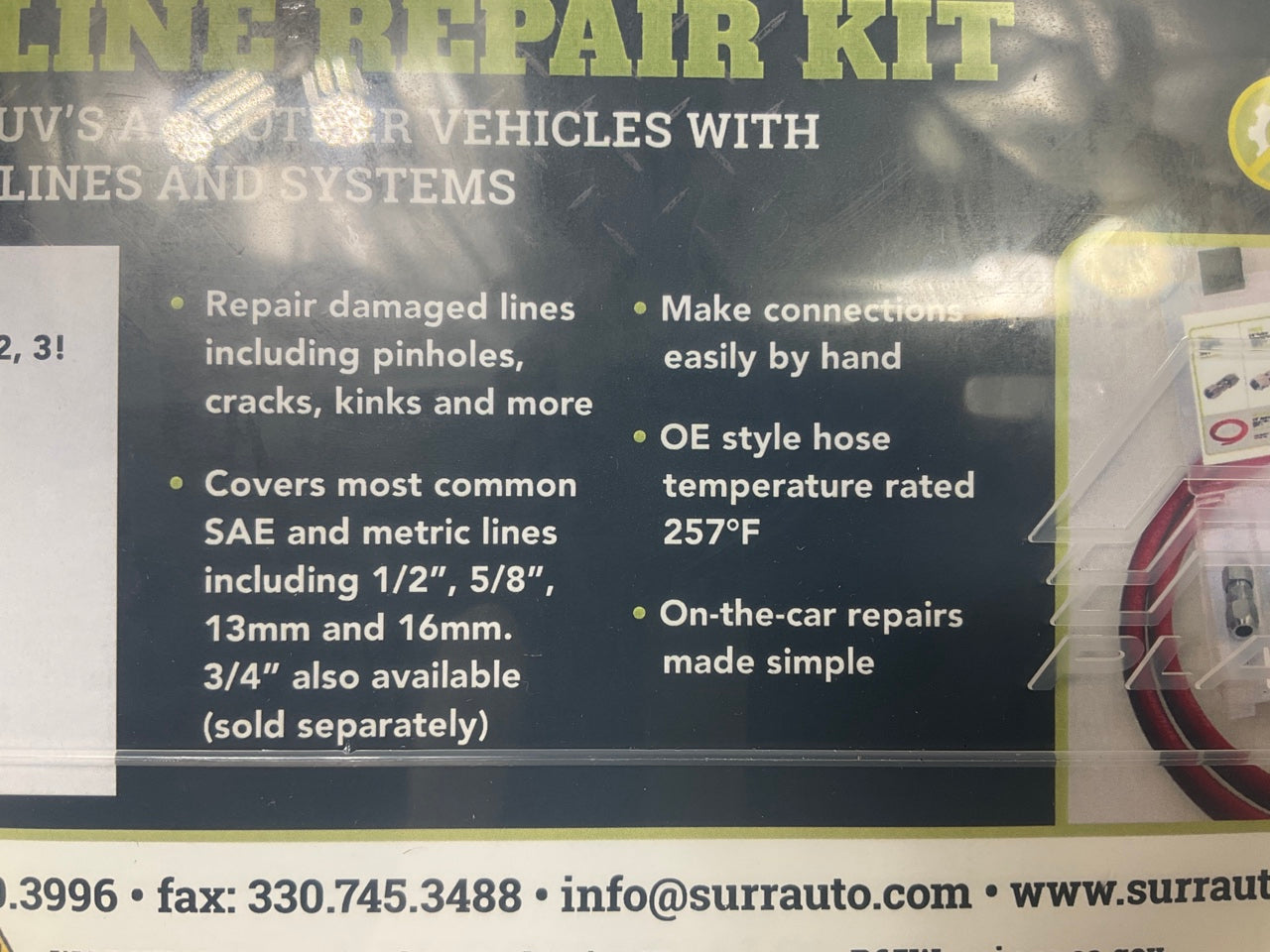 S.U.R.&R HL427 Heater Line Repair Kit - Repair Most Common SAE And Metric Lines