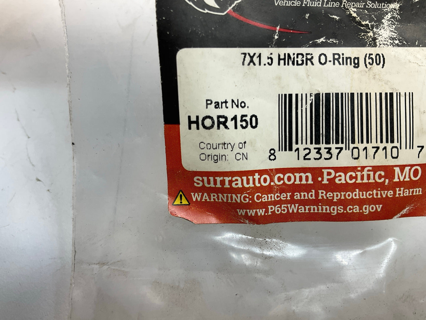 SUR-R HOR150-50 - 7 X 1.5 HNBR O-Ring - Pack Of 50