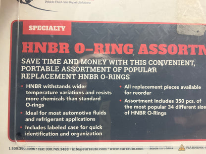 SUR-R HOR350 HNBR O-Ring Seal Assortment Kit, Metric & SAE, 350 Pack