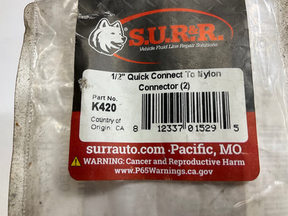 SUR&R K420 1/2'' Quick Connect To Nylon Line Adapter