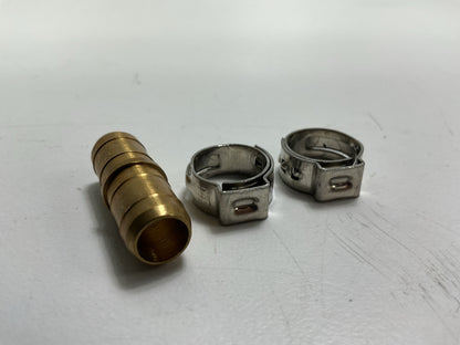 (3) SUR-R K425 1/2'' Nylon To Nylon Push On Union Fluid Line Repair Fitting