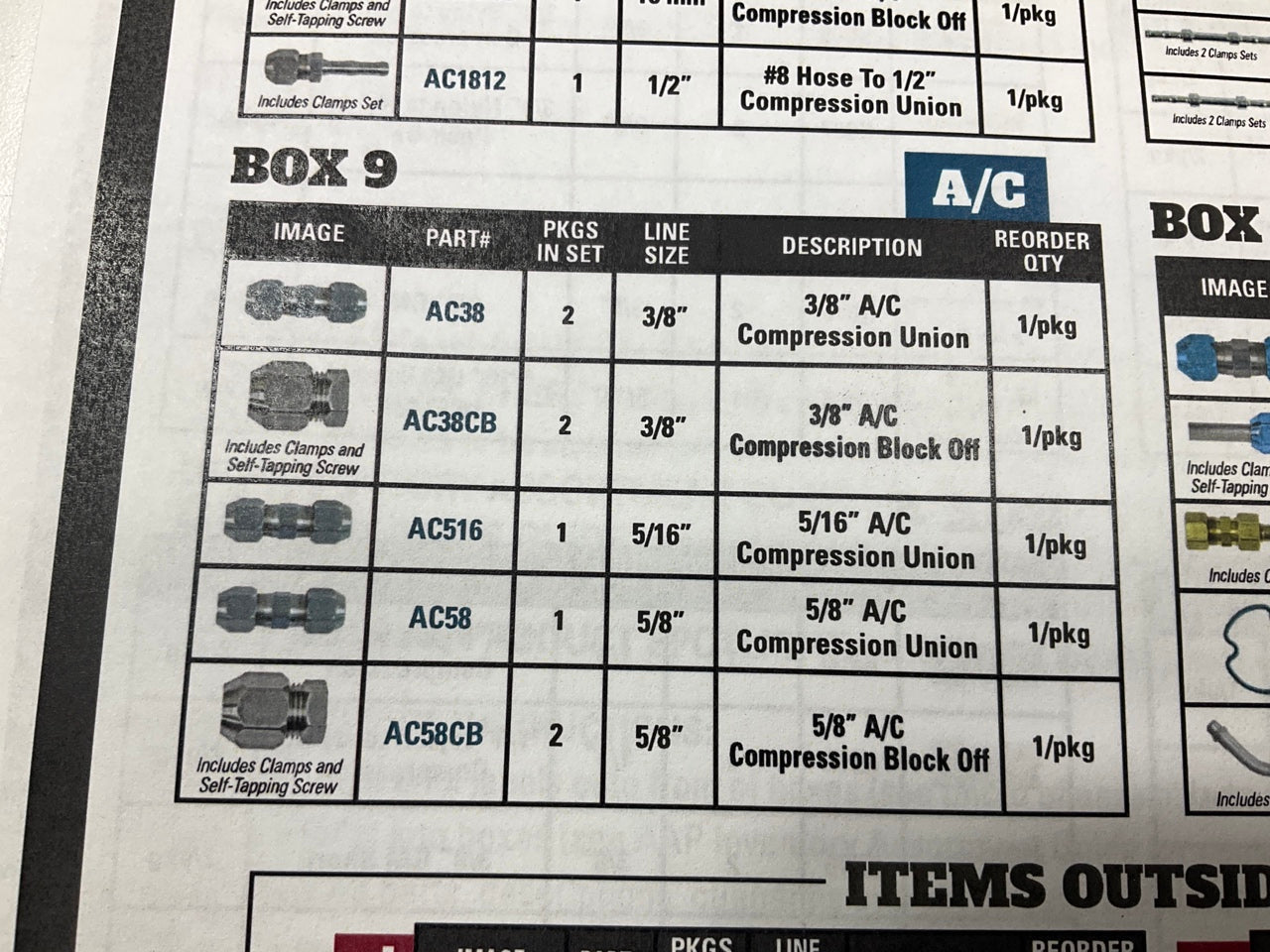 SUR-R POG1 Fuel A/C, Tubing Tube Fittings Repair Kit, Inventory Assortment Pack