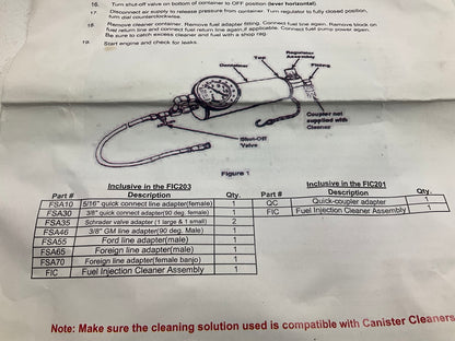 SUR-R SRRFIC203 Fuel Injection Cleaning Kit - Missing Red Case