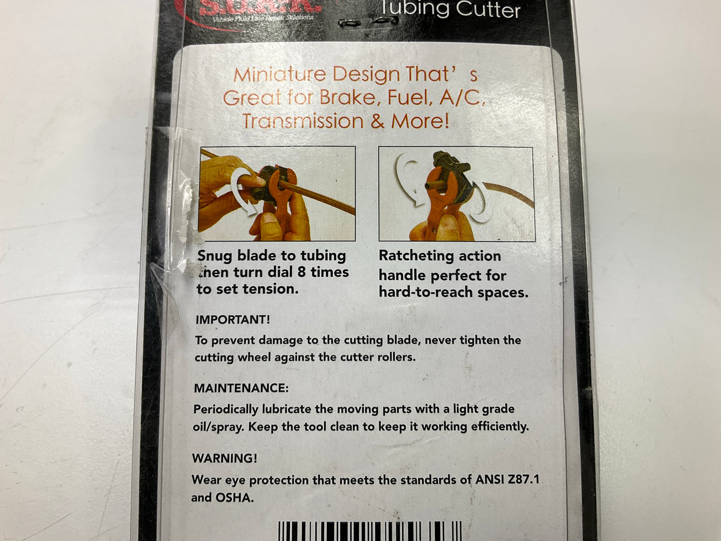SUR-R TC40 Ratchet-Action Mini Tubing Cutter -  Easily Cuts 1/8'' -1/2'' Tubing