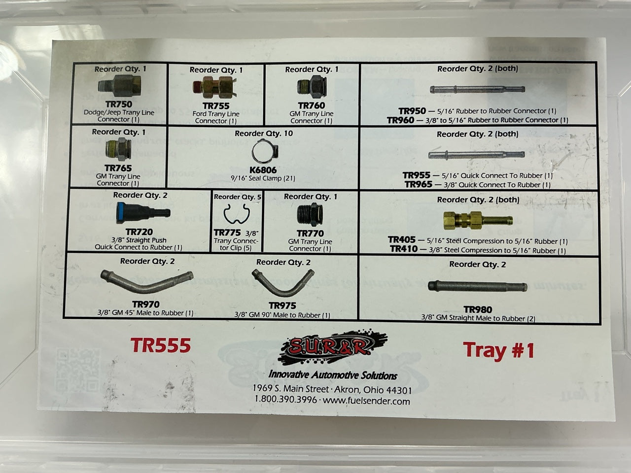 INCOMPLETE, AS-IS SUR&R TR555 Deluxe Transmission Oil Cooler Line Repair Kit