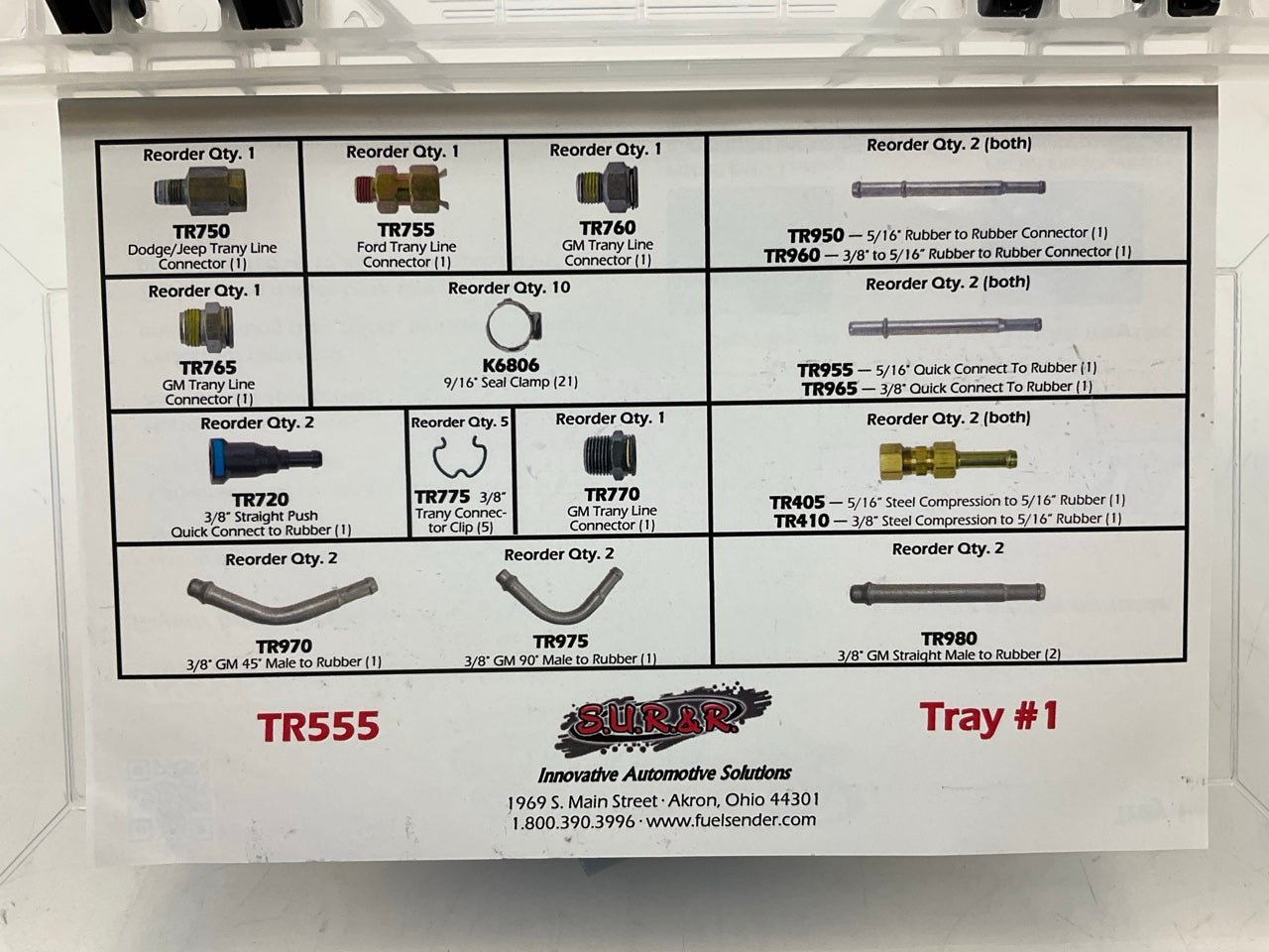 S.U.R & R TR555 Deluxe Transmission Oil Cooler Line Repair Kit