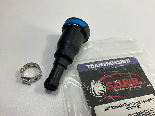 SUR & R TR720 3/8'' Straight Push Quick Connect To Rubber Fitting Connector