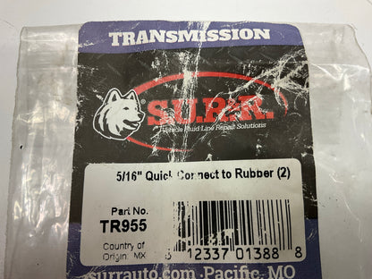 (2) SUR-R TR955 5/16'' Quick Connect To Rubber Hose