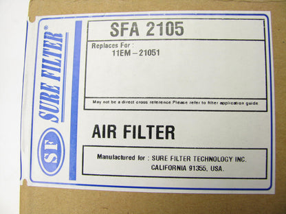 Sure Filter SFA2105 Air Filter Replaces 49032, 11EM21051, PA4983