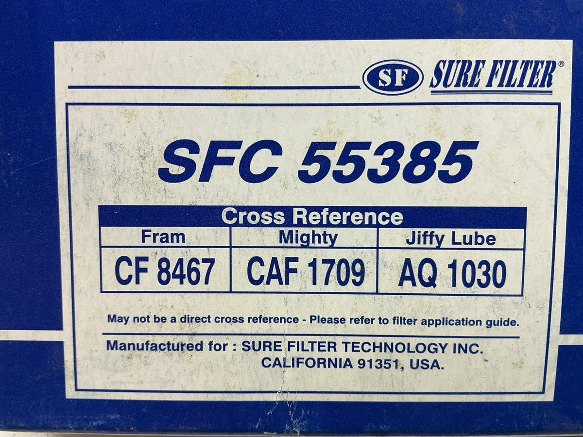 (2) Sure Filter SFC55385 Cabin Air Filter For 1998-2002 Lincoln Continental