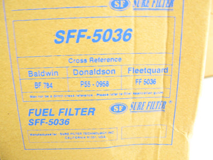 (10) Sure Filter SFF-5036 Oil Filters Replaces 33958 PER388F LFP958F FF845
