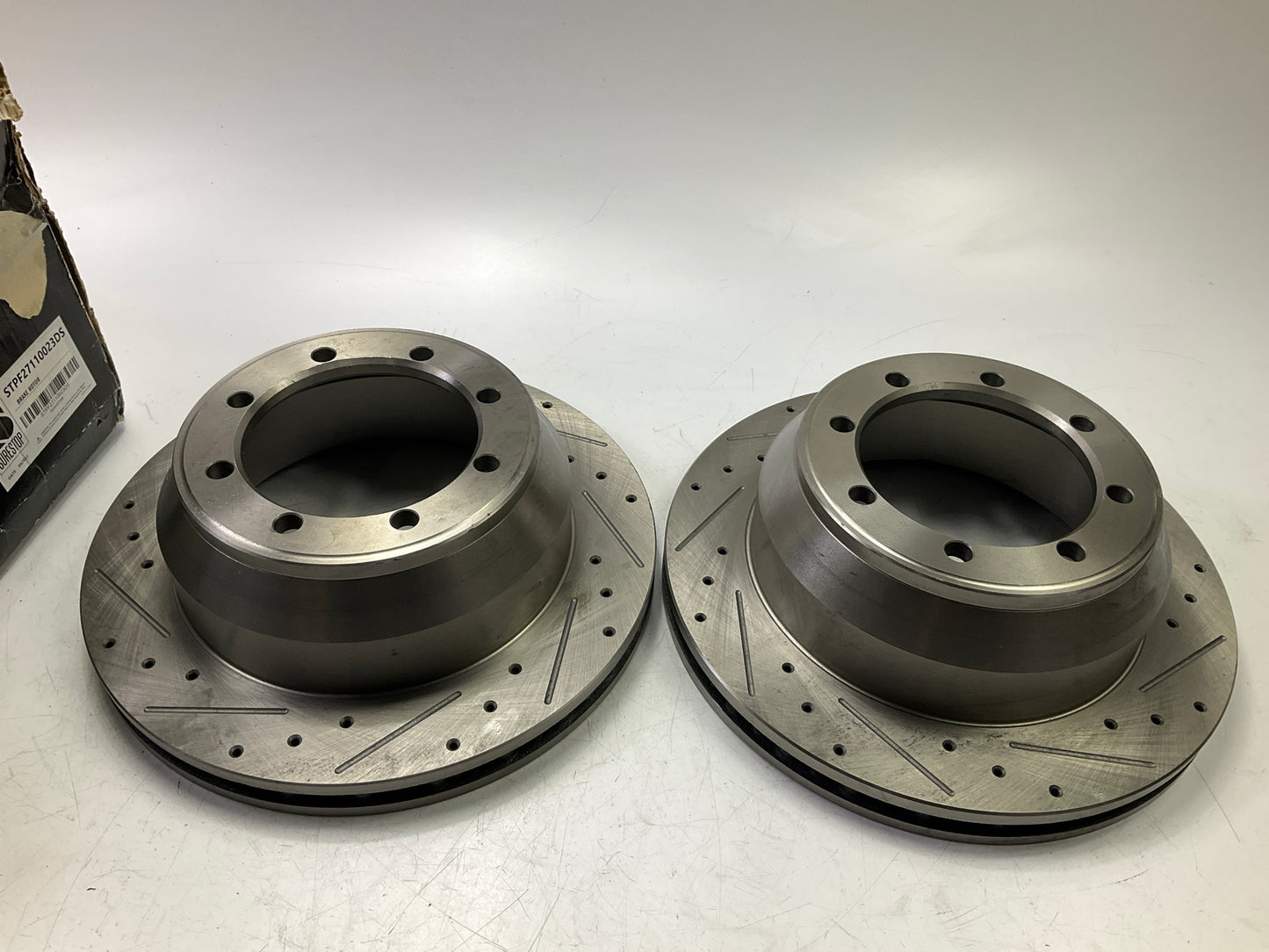 SureStop Rear Slotted & Drilled Brake Rotor PAIR, 00-04 F-150 7700 LBS 2WD 8-LUG