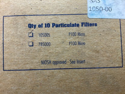 Survivair 105005 P100 Micro Filters S Series Cartridge Filter For Half Mask