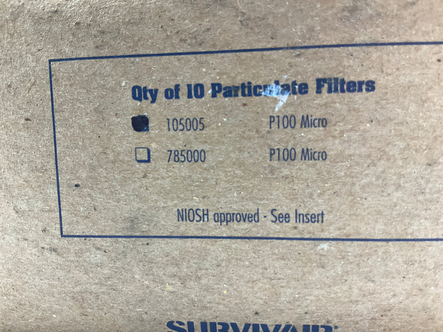 Survivair 105005 P100 Micro Filters S Series Cartridge Filter For Half Mask