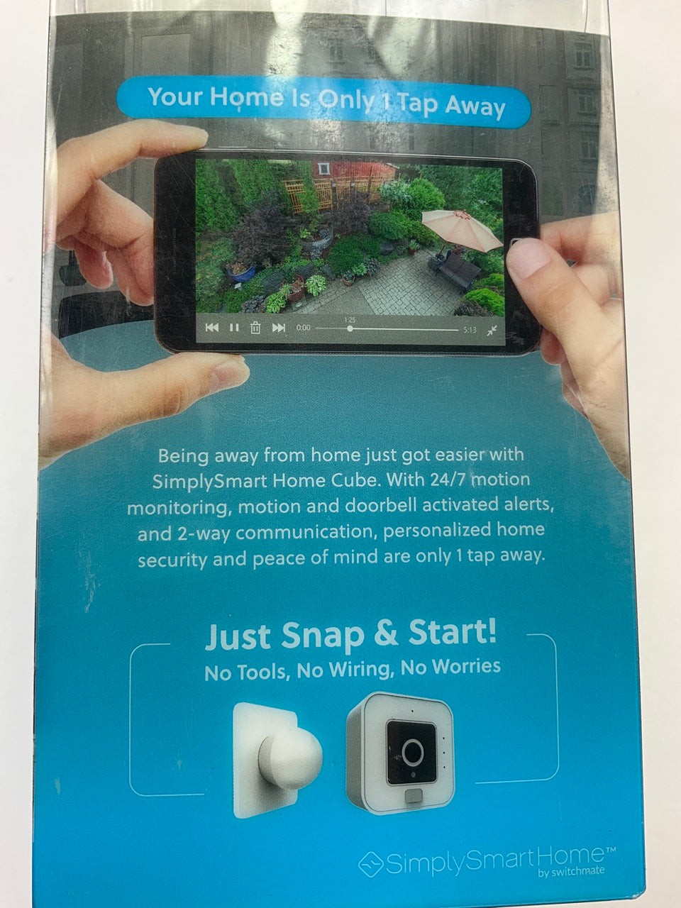 Switchmate CSM005 Simply Smart Home Cube Indoor Outdoor Doorbell Camera Wireless