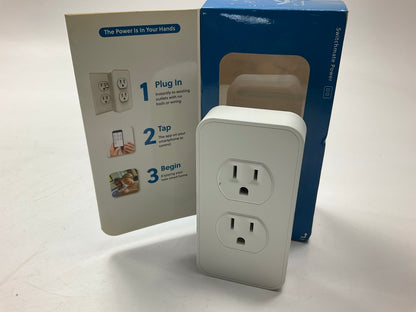 OPEN BOX - Smart Home Switchmate Dual Smart Power Outlet W/ 2 USB Ports, White