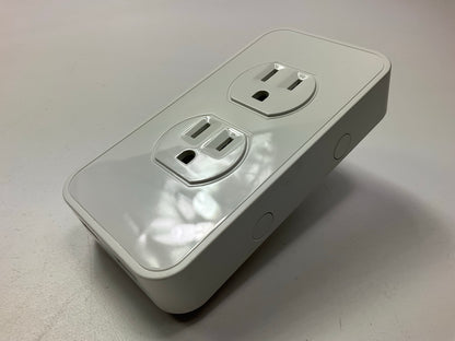 OPEN BOX - Smart Home Switchmate Dual Smart Power Outlet W/ 2 USB Ports, White