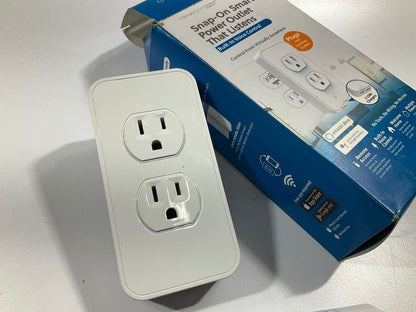 SimplySmartHome By Switchmate Dual Smart Power Outlet W/ 2 USB Ports, White