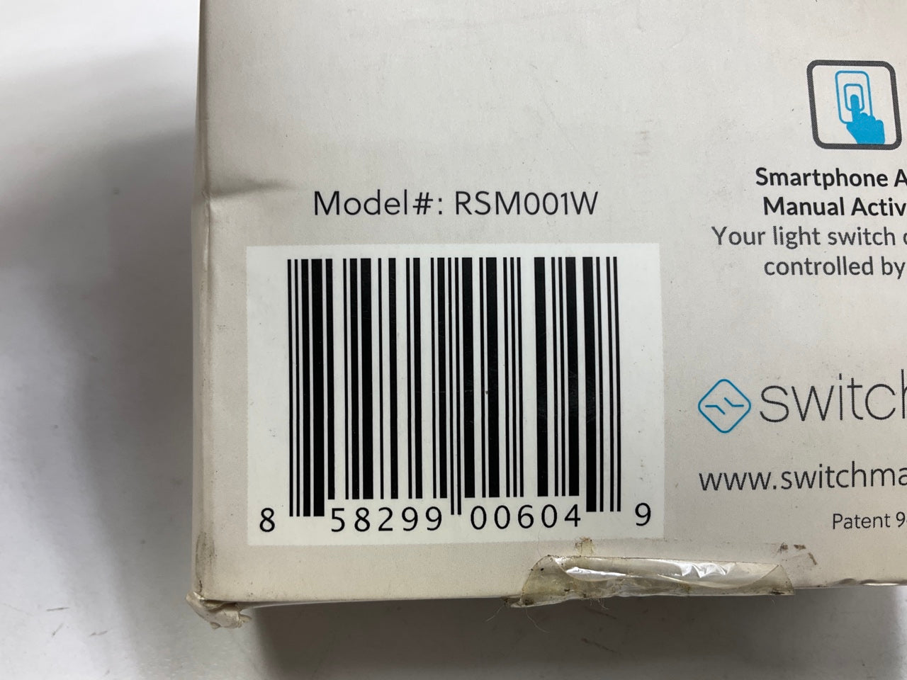 Switchmate RSM001W Snap-On Instant Smart Rocker Light Switch
