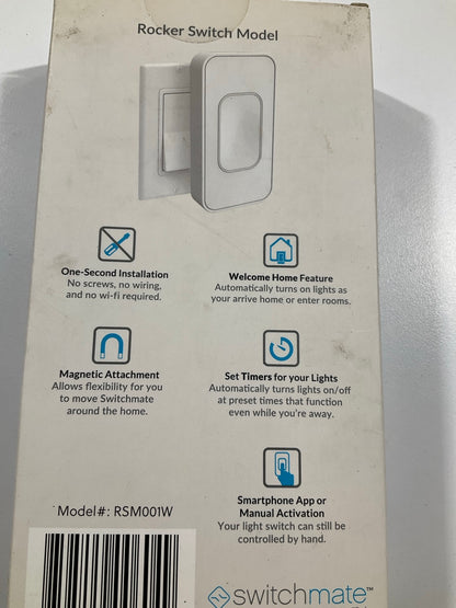 Switchmate RSM001W Snap-On Instant Smart Rocker Light Switch