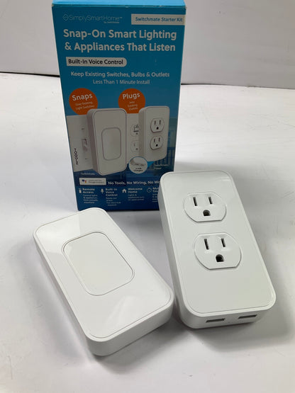 Switchmate SKLPPVT2 Instant Smart Home Starter Kit, Snap-on Toggle W/ Outlet Type 2