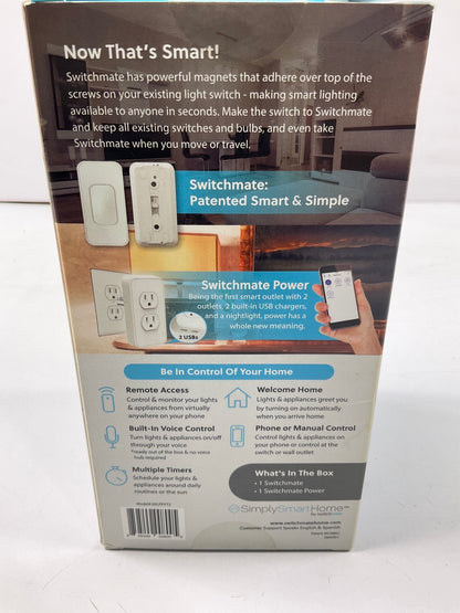 Switchmate SKLPPVT2 Instant Smart Home Starter Kit, Snap-on Toggle W/ Outlet Type 2