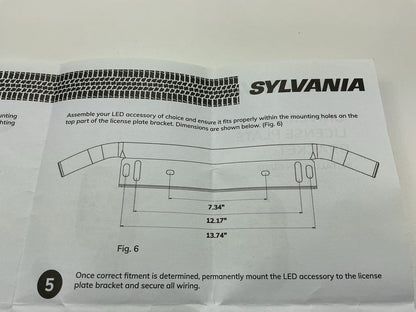 Sylvania 10INBKTBX Universal License Plate Bracket For Adding LED Light Bars