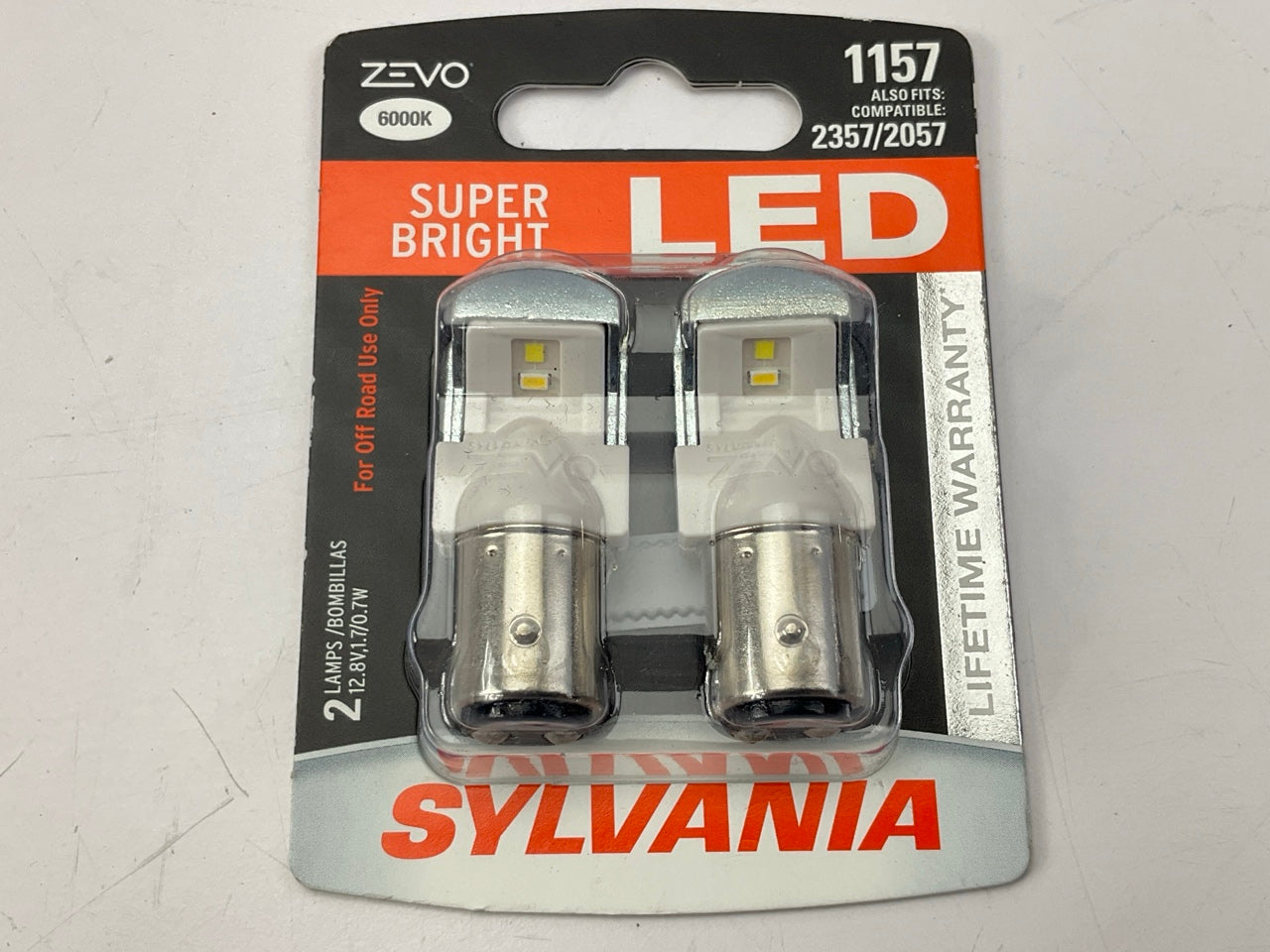 Sylvania 1157LEDBP2 Bright LED Back Up Lamp Light Bulbs, Pair, 1157 12.8V 1.7W