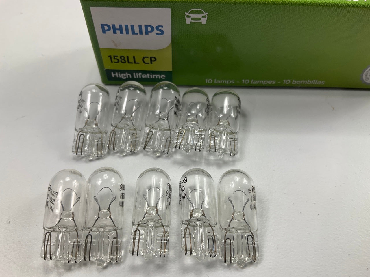 (10) Pack - Sylvania 158LLCP # 158 Instrument Panel Light Bulbs 158LL