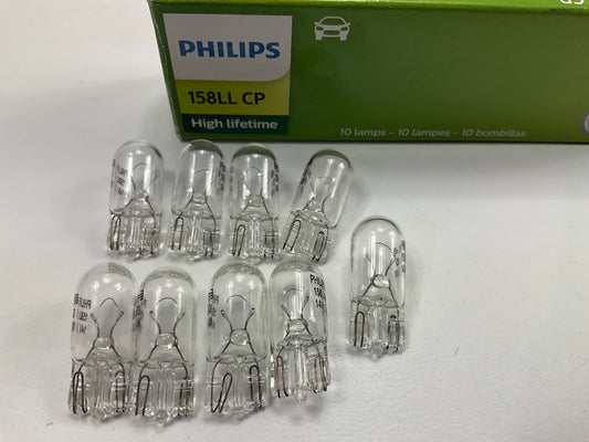 (9) Pack - Sylvania 158LLCP # 158 Instrument Panel Light Bulbs 158LL