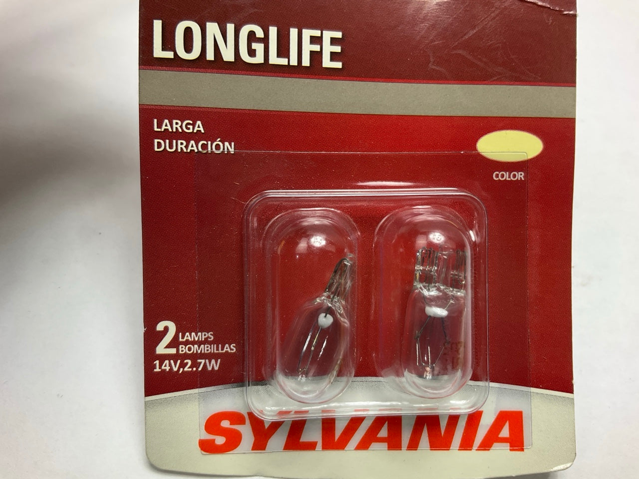 Sylvania 161LLBP2 Long Life Instrument Panel Light Bulb 161 14V 2.7W - 2 Pack