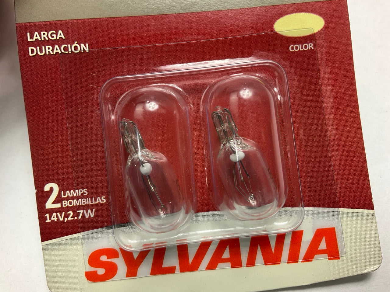 Sylvania 161LLBP2 Long Life Instrument Panel Light Bulb 161 14V 2.7W - 2 Pack