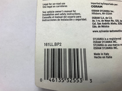 Sylvania 161LLBP2 Long Life Instrument Panel Light Bulb 161 14V 2.7W - 2 Pack