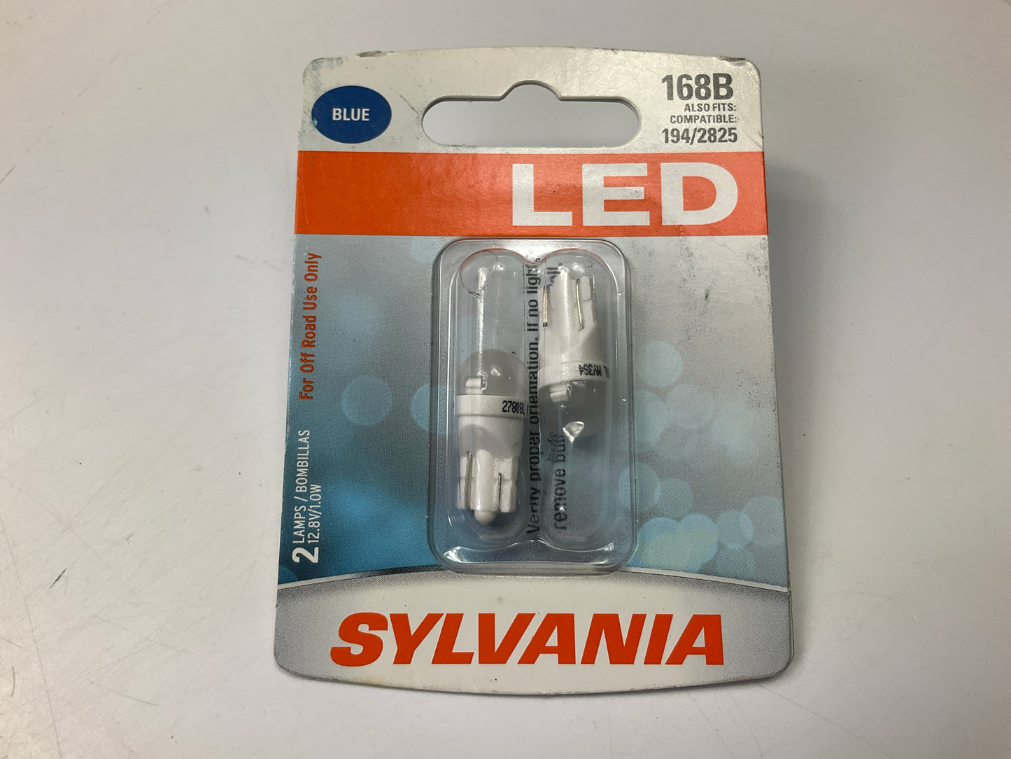 Sylvania 168BSL-BP2 Blue LED Dome Light Lamp Light Bulb 168B, 194, 2825