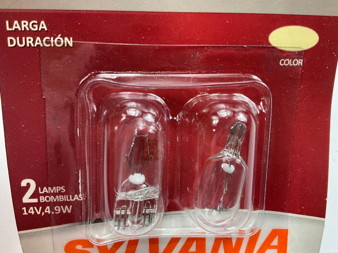 Sylvania 168LLBP2 Longlife License Plate Lamp Bulb Light  168, 4.9W - 2 Pack