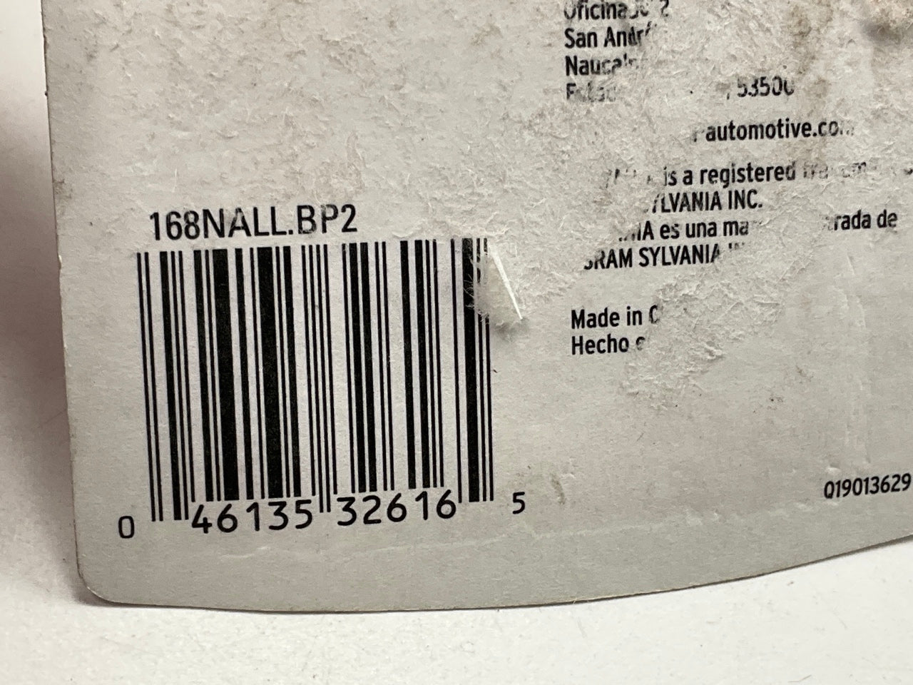 Sylvania168NALLBP2 Long Life Automotive Mini Bulb 168NA - Pack Of 2