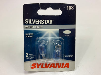 Sylvania 168STBP2 Silverstar License Plate Light Lamp Bulb 168 - 2 PACK