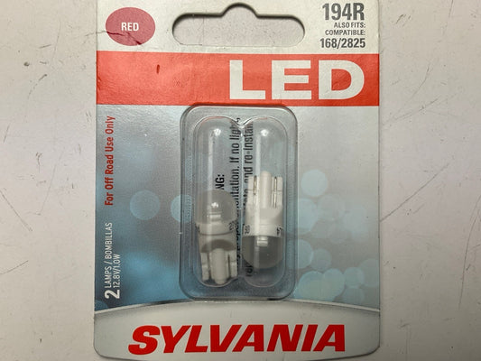 Sylvania 194RSLBP2 RED # 194 LED Light Bulbs, PAIR