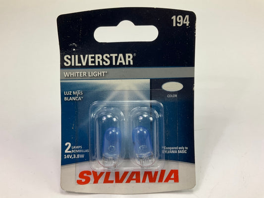 Sylvania 194STBP2 Side Marker Silverstar Light Bulb 194 3.8W - 2 Pack