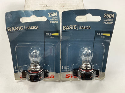 (2) Sylvania 2504BP Basic Fog Light Lamp Light Bulb #2504 13.5V