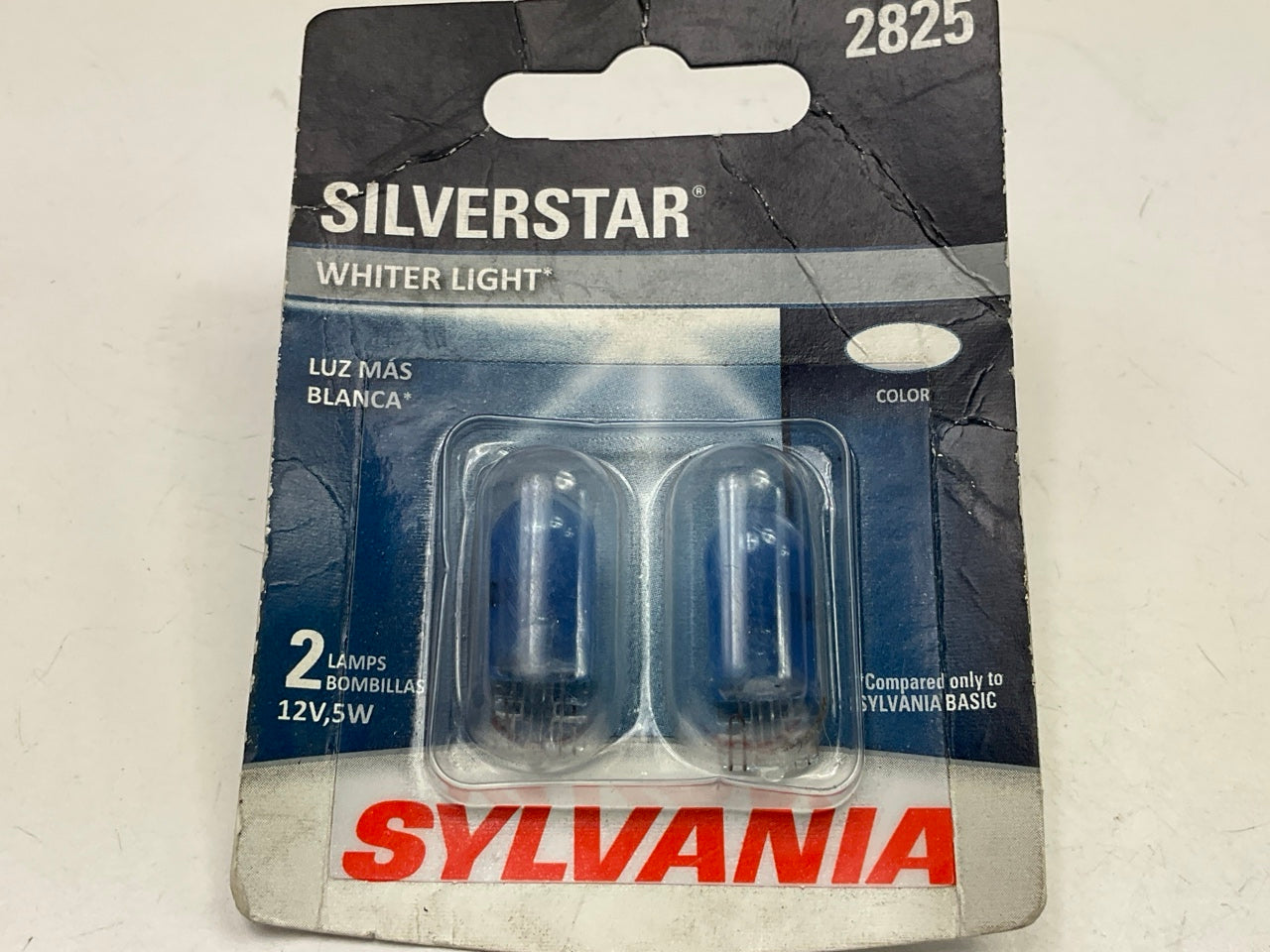 Sylvania 2825STBP2 Silverstar License Plate Light Lamp Light Bulbs #2825 12V 5W