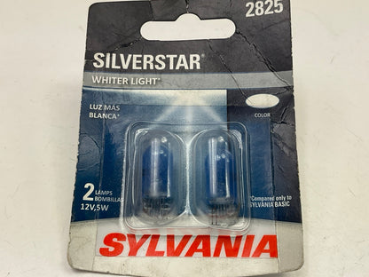 Sylvania 2825STBP2 Silverstar License Plate Light Lamp Light Bulbs #2825 12V 5W