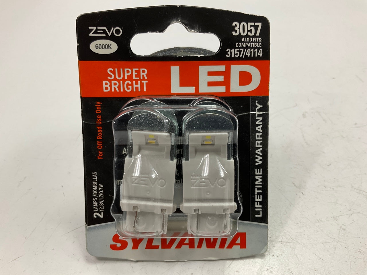 Sylvania 3057LED-BP2 Zevo 6000K LED Back Up Light Lamp Light Bulbs #3057 12.8V