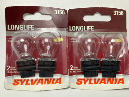 (4) Sylvania 3156LLBP2 Longlife Turn Signal Light Bulbs Light #3156, 12.8V